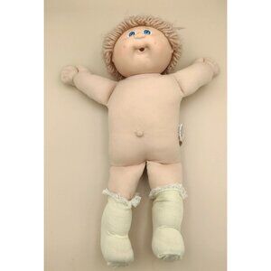 Vintage 1982 Cabbage Patch Kids Doll Blonde Hair Blue Eyes 16" Yarn Hair CBK